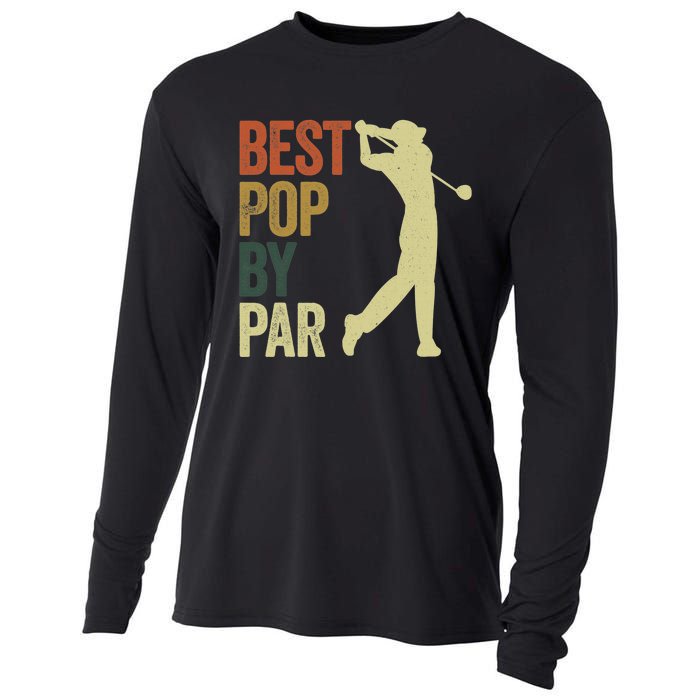 Vintage Best Pops By Par Disc Golf Golfer Fathers Day Cooling Performance Long Sleeve Crew