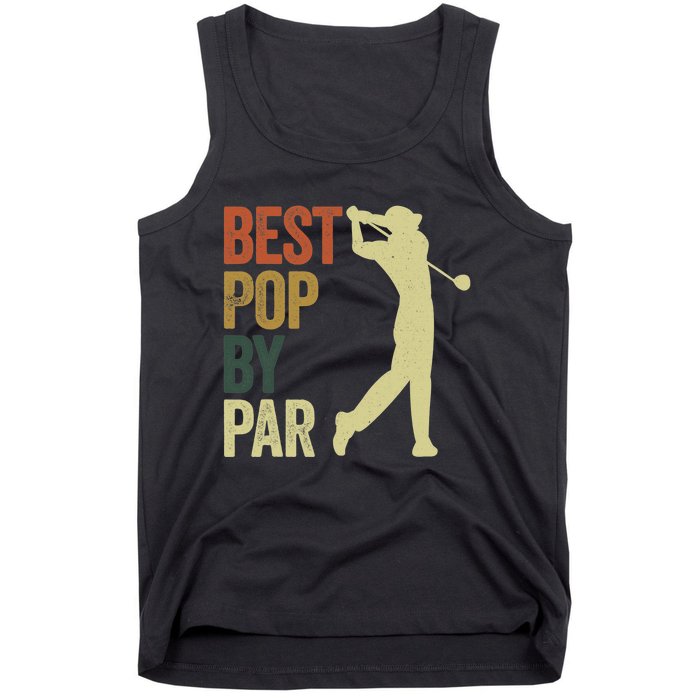 Vintage Best Pops By Par Disc Golf Golfer Fathers Day Tank Top