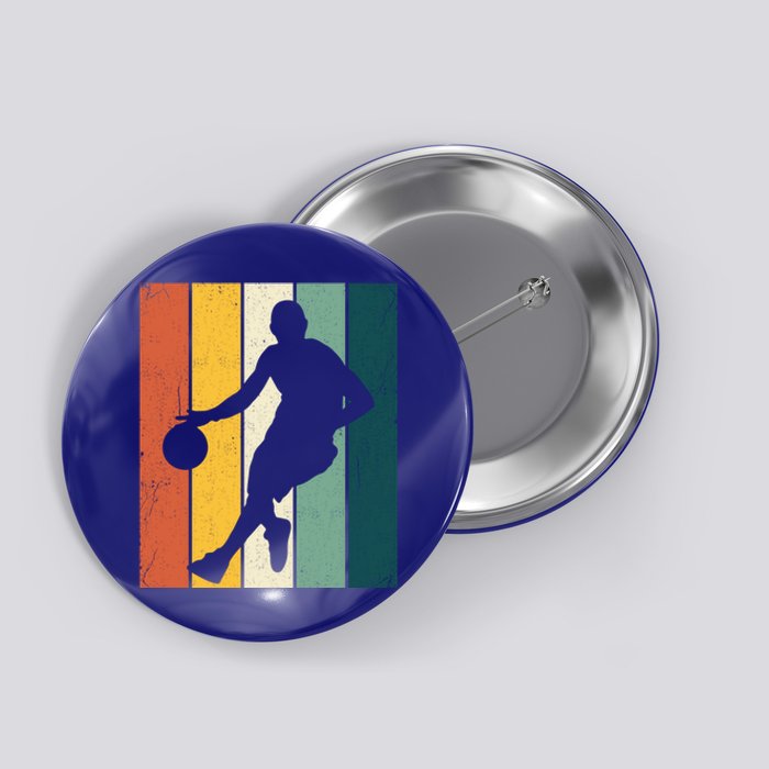 Vintage Basketball Player Dad Mom Brother Gift Button