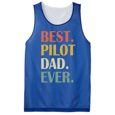 Vintage Best Pilot Dad Ever Fathers Day Funny Funny Gift Meaningful Gift Mesh Reversible Basketball Jersey Tank