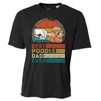 Vintage Best Poodle Dad Ever Funny Puppy Poodle Dog Lover Cooling Performance Crew T-Shirt