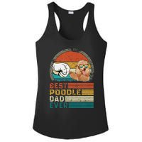 Vintage Best Poodle Dad Ever Funny Puppy Poodle Dog Lover Ladies PosiCharge Competitor Racerback Tank