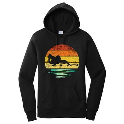 Vintage Billiards Pool Retro Sunset Billiards Women's Pullover Hoodie