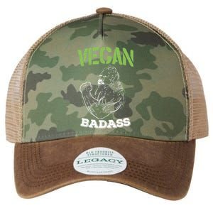 Vegan Badass Plant Powered Muscle Veggie Go Green Fitness Gift Legacy Tie Dye Trucker Hat