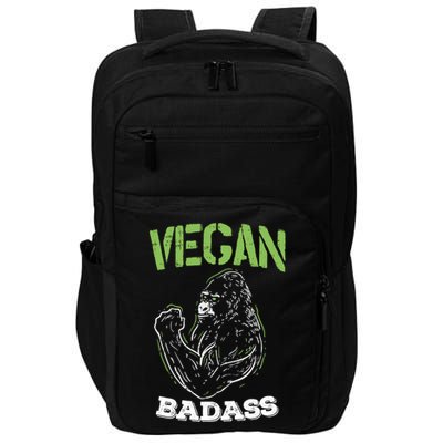 Vegan Badass Plant Powered Muscle Veggie Go Green Fitness Gift Impact Tech Backpack