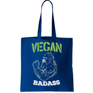 Vegan Badass Plant Powered Muscle Veggie Go Green Fitness Gift Tote Bag