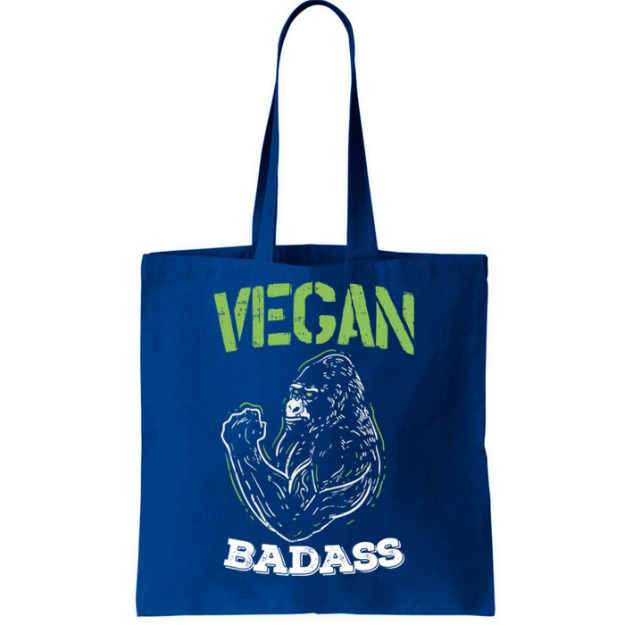 Vegan Badass Plant Powered Muscle Veggie Go Green Fitness Gift Tote Bag