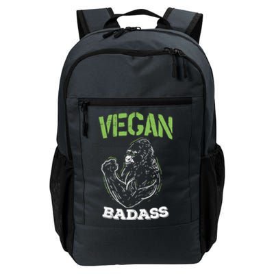 Vegan Badass Plant Powered Muscle Veggie Go Green Fitness Gift Daily Commute Backpack