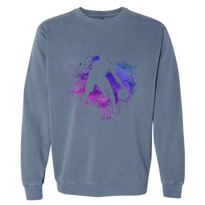 Vintage Bball Player Coach Sports Baller Garment-Dyed Sweatshirt