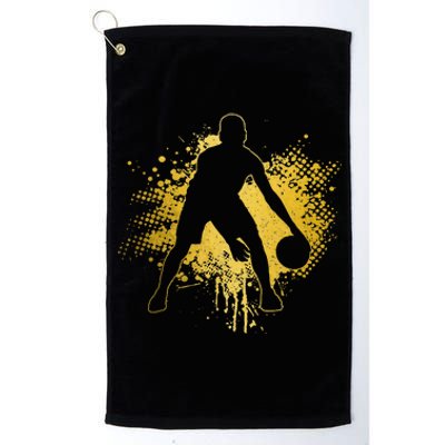 Vintage Bball Player Coach Sports Baller Platinum Collection Golf Towel