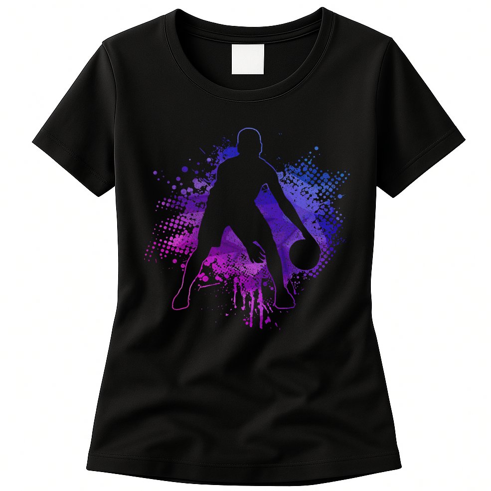 Vintage Bball Player Trainer Sport Baller Womens T-Shirt