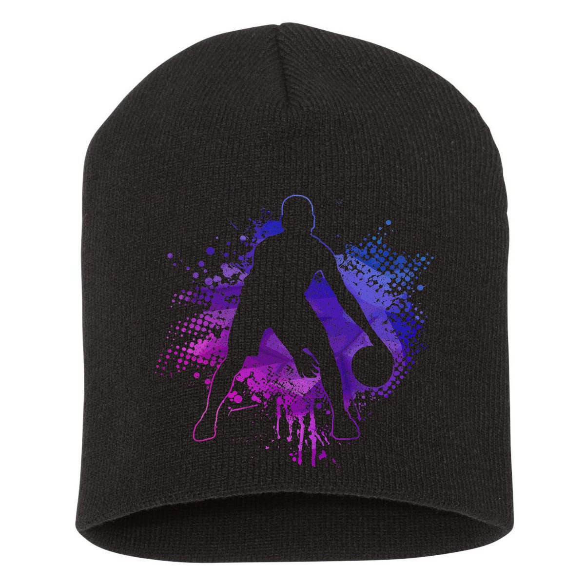 Vintage Bball Player Trainer Sport Baller Short Acrylic Beanie