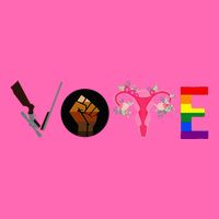 Vote Blm P.R.O C.H.O.I.C.E Gun Lgbtq+ Stripe Pom Pom Beanie