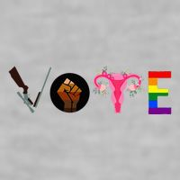 Vote Blm P.R.O C.H.O.I.C.E Gun Lgbtq+ Ladies PosiCharge Tri-Blend Wicking Tank