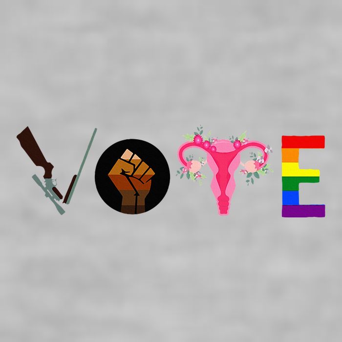 Vote Blm P.R.O C.H.O.I.C.E Gun Lgbtq+ Ladies PosiCharge Tri-Blend Wicking Tank