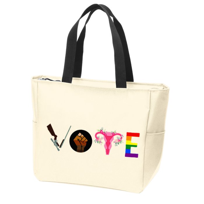 Vote Blm P.R.O C.H.O.I.C.E Gun Lgbtq+ Zip Tote Bag