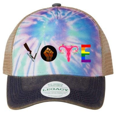 Vote Blm P.R.O C.H.O.I.C.E Gun Lgbtq+ Legacy Tie Dye Trucker Hat