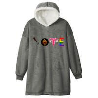 Vote Blm P.R.O C.H.O.I.C.E Gun Lgbtq+ Hooded Wearable Blanket
