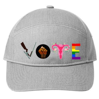 Vote Blm P.R.O C.H.O.I.C.E Gun Lgbtq+ 7-Panel Snapback Hat