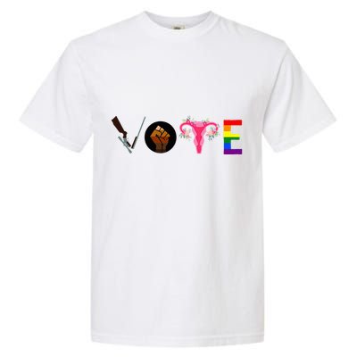 Vote Blm P.R.O C.H.O.I.C.E Gun Lgbtq+ Garment-Dyed Heavyweight T-Shirt
