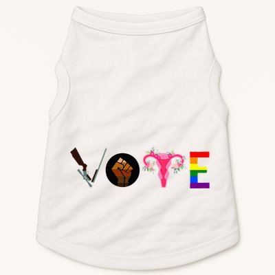 Vote Blm P.R.O C.H.O.I.C.E Gun Lgbtq+ Doggie Tank