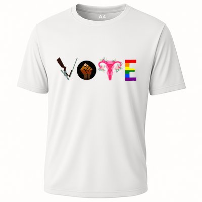 Vote Blm P.R.O C.H.O.I.C.E Gun Lgbtq+ Cooling Performance Crew T-Shirt