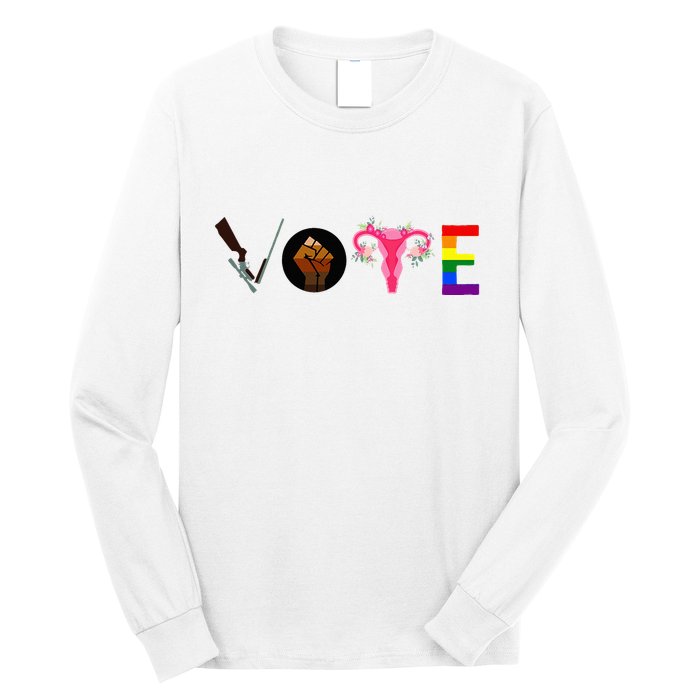 Vote Blm P.R.O C.H.O.I.C.E Gun Lgbtq+ Long Sleeve Shirt