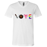 Vote Blm P.R.O C.H.O.I.C.E Gun Lgbtq+ V-Neck T-Shirt