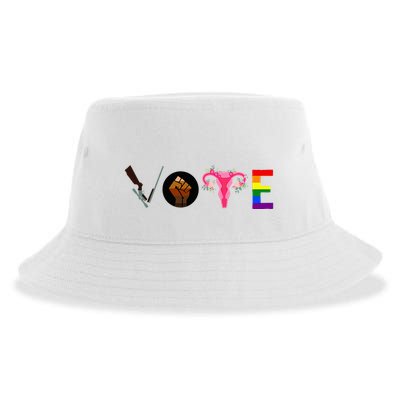 Vote Blm P.R.O C.H.O.I.C.E Gun Lgbtq+ Sustainable Bucket Hat