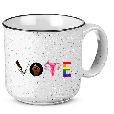 Vote Blm P.R.O C.H.O.I.C.E Gun Lgbtq+ 15oz Campfire Ceramic Mug