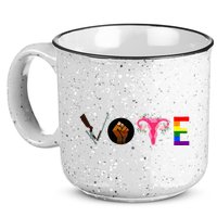 Vote Blm P.R.O C.H.O.I.C.E Gun Lgbtq+ 15oz Campfire Ceramic Mug
