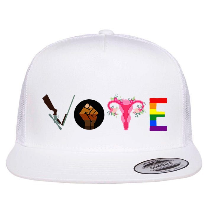 Vote Blm P.R.O C.H.O.I.C.E Gun Lgbtq+ Flatbill Hat