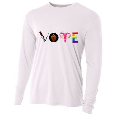 Vote Blm P.R.O C.H.O.I.C.E Gun Lgbtq+ Cooling Performance Long Sleeve Crew