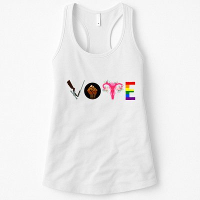Vote Blm P.R.O C.H.O.I.C.E Gun Lgbtq+ Womens Tank Top