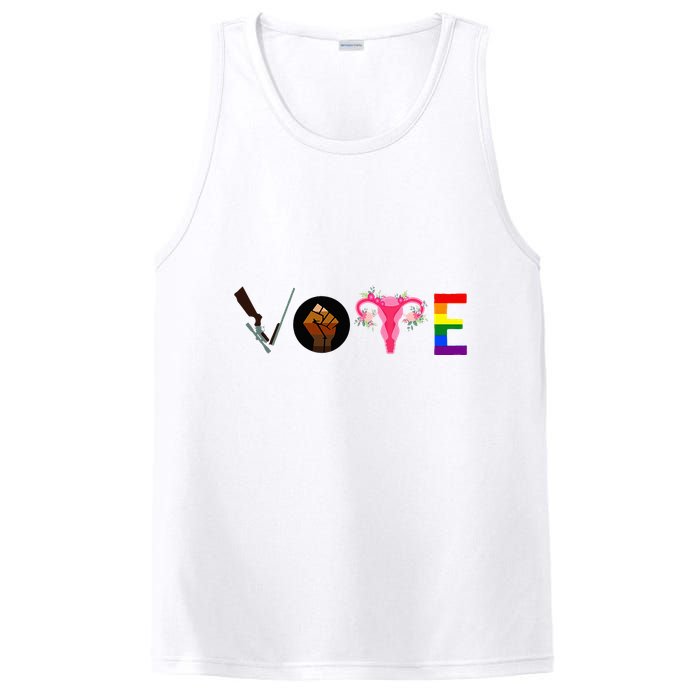 Vote Blm P.R.O C.H.O.I.C.E Gun Lgbtq+ PosiCharge Competitor Tank