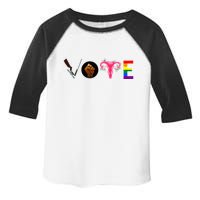 Vote Blm P.R.O C.H.O.I.C.E Gun Lgbtq+ Toddler Fine Jersey T-Shirt