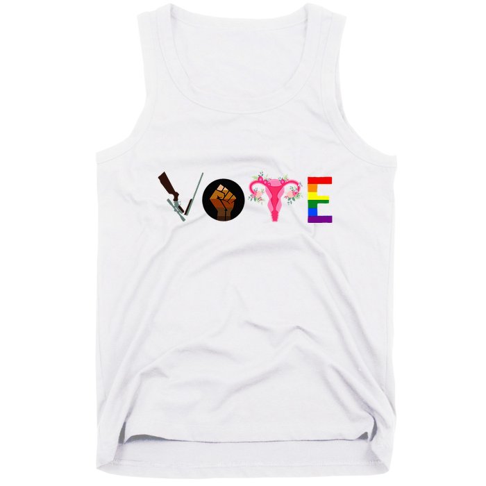 Vote Blm P.R.O C.H.O.I.C.E Gun Lgbtq+ Tank Top