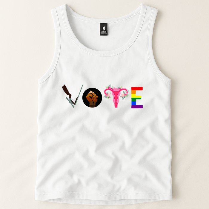 Vote Blm P.R.O C.H.O.I.C.E Gun Lgbtq+ Tank Top