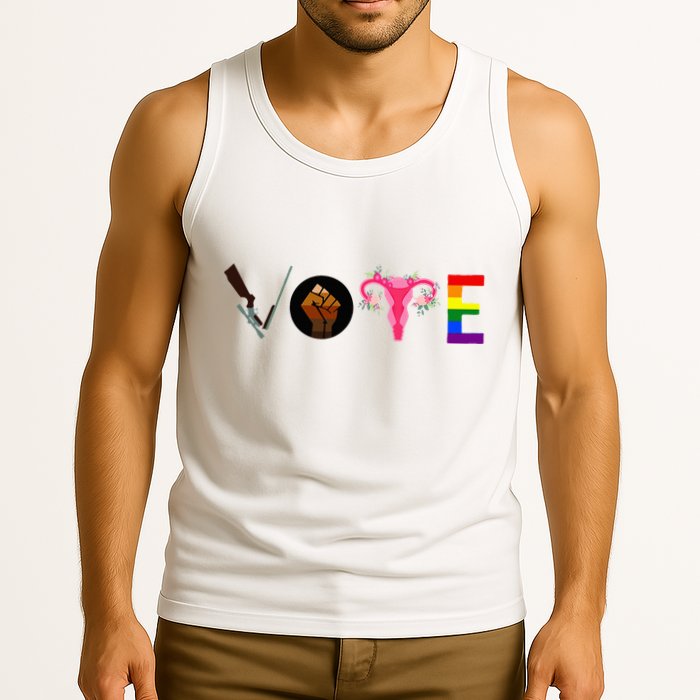 Vote Blm P.R.O C.H.O.I.C.E Gun Lgbtq+ Tank Top