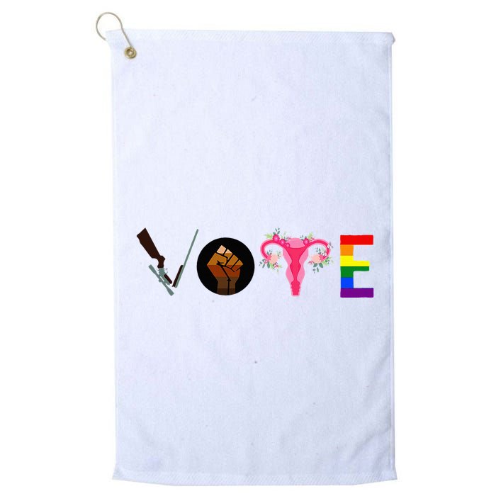 Vote Blm P.R.O C.H.O.I.C.E Gun Lgbtq+ Golf Towel