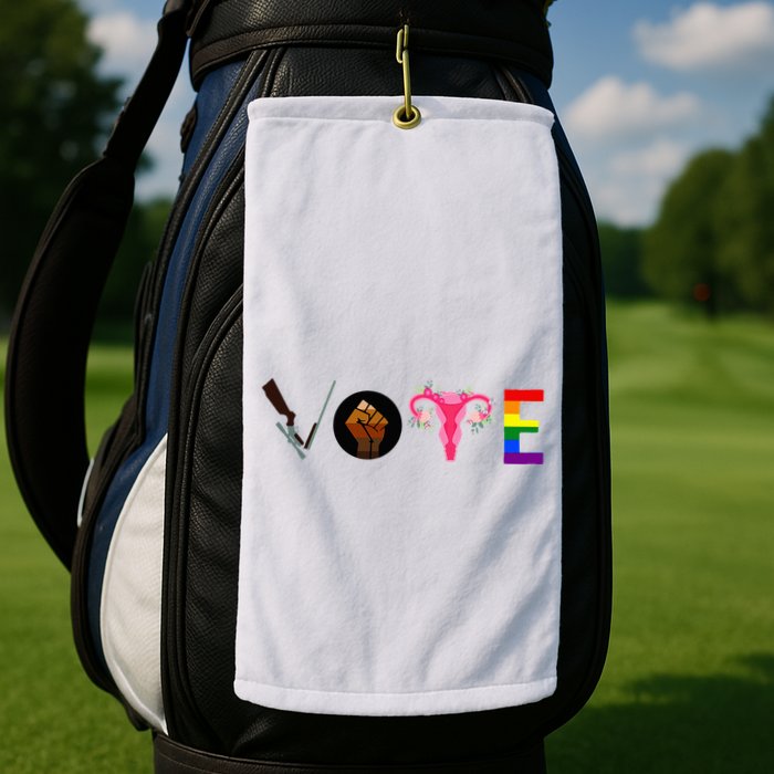 Vote Blm P.R.O C.H.O.I.C.E Gun Lgbtq+ Golf Towel