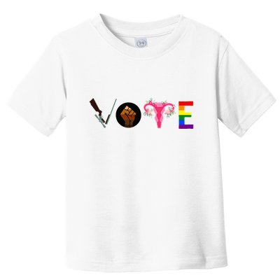 Vote Blm P.R.O C.H.O.I.C.E Gun Lgbtq+ Toddler T-Shirt