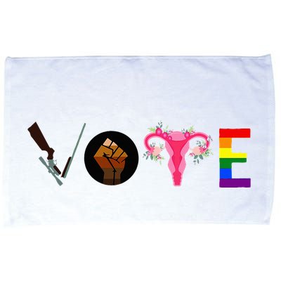 Vote Blm P.R.O C.H.O.I.C.E Gun Lgbtq+ Microfiber Hand Towel