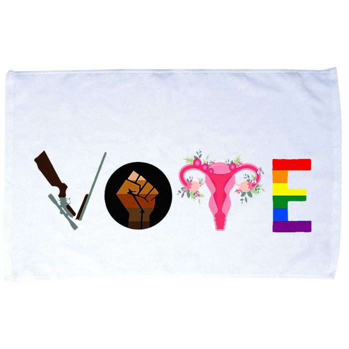Vote Blm P.R.O C.H.O.I.C.E Gun Lgbtq+ Microfiber Hand Towel