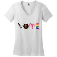 Vote Blm P.R.O C.H.O.I.C.E Gun Lgbtq+ Women's V-Neck T-Shirt