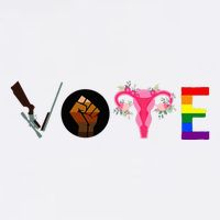 Vote Blm P.R.O C.H.O.I.C.E Gun Lgbtq+ Women's V-Neck T-Shirt