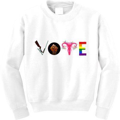 Vote Blm P.R.O C.H.O.I.C.E Gun Lgbtq+ Kids Sweatshirt