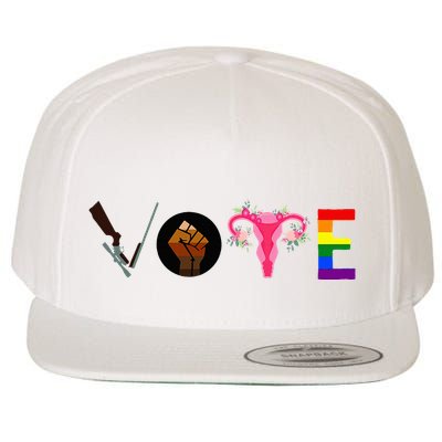 Vote Blm P.R.O C.H.O.I.C.E Gun Lgbtq+ Wool Snapback Cap
