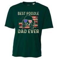 Vintage Best Poodle Dad Ever Dog Lover Tees Fathers Day Cooling Performance Crew T-Shirt