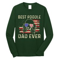 Vintage Best Poodle Dad Ever Dog Lover Tees Fathers Day Long Sleeve Shirt